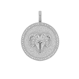 Diamond Zodiac Coin Medallion Charm