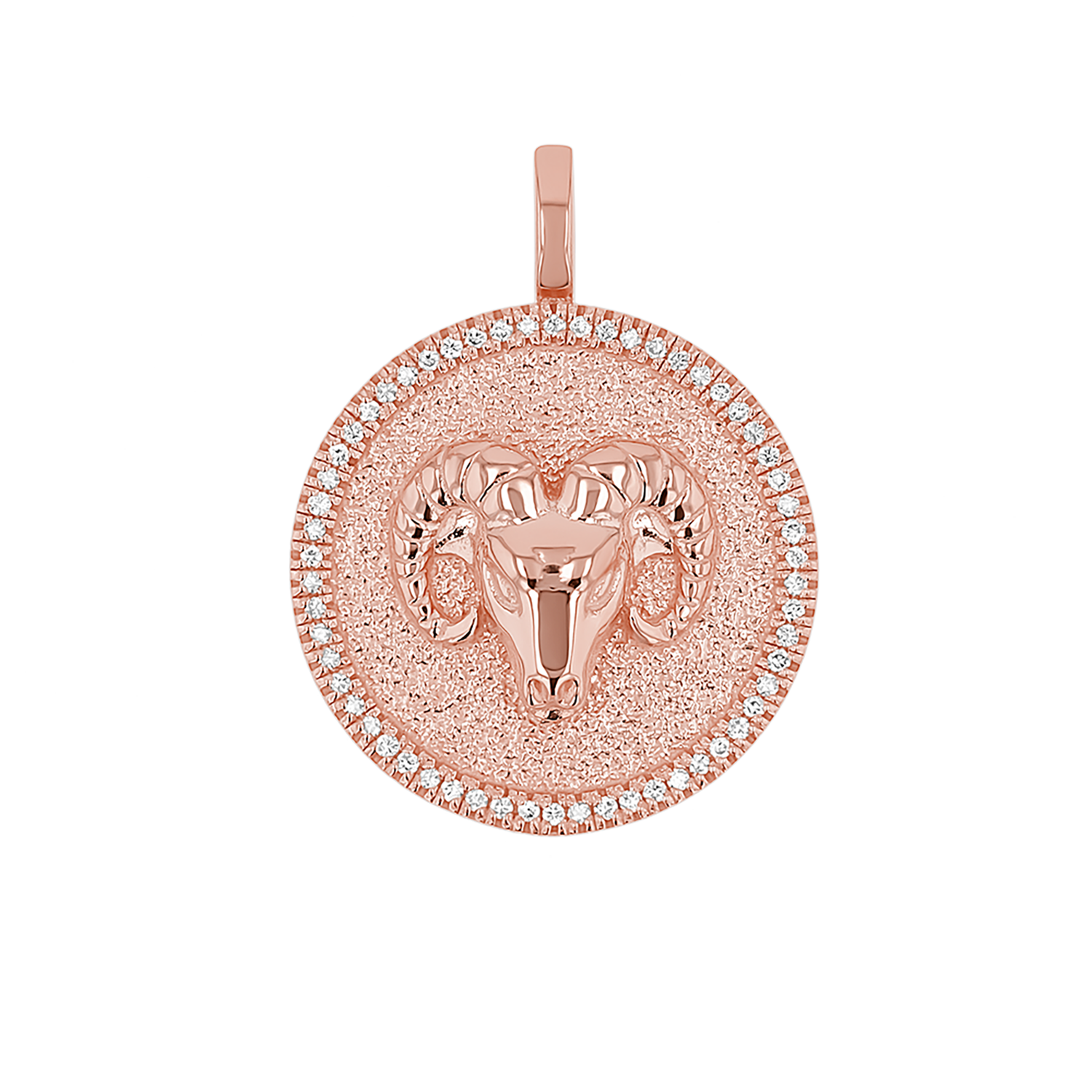 Diamond Zodiac Coin Medallion Charm