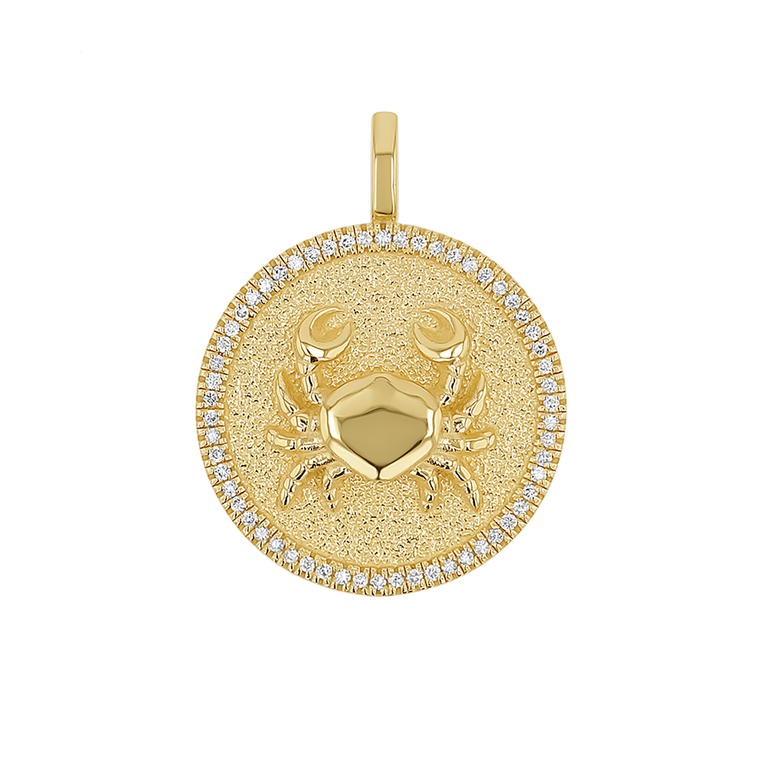 Diamond Zodiac Coin Medallion Charm