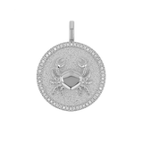 Diamond Zodiac Coin Medallion Charm
