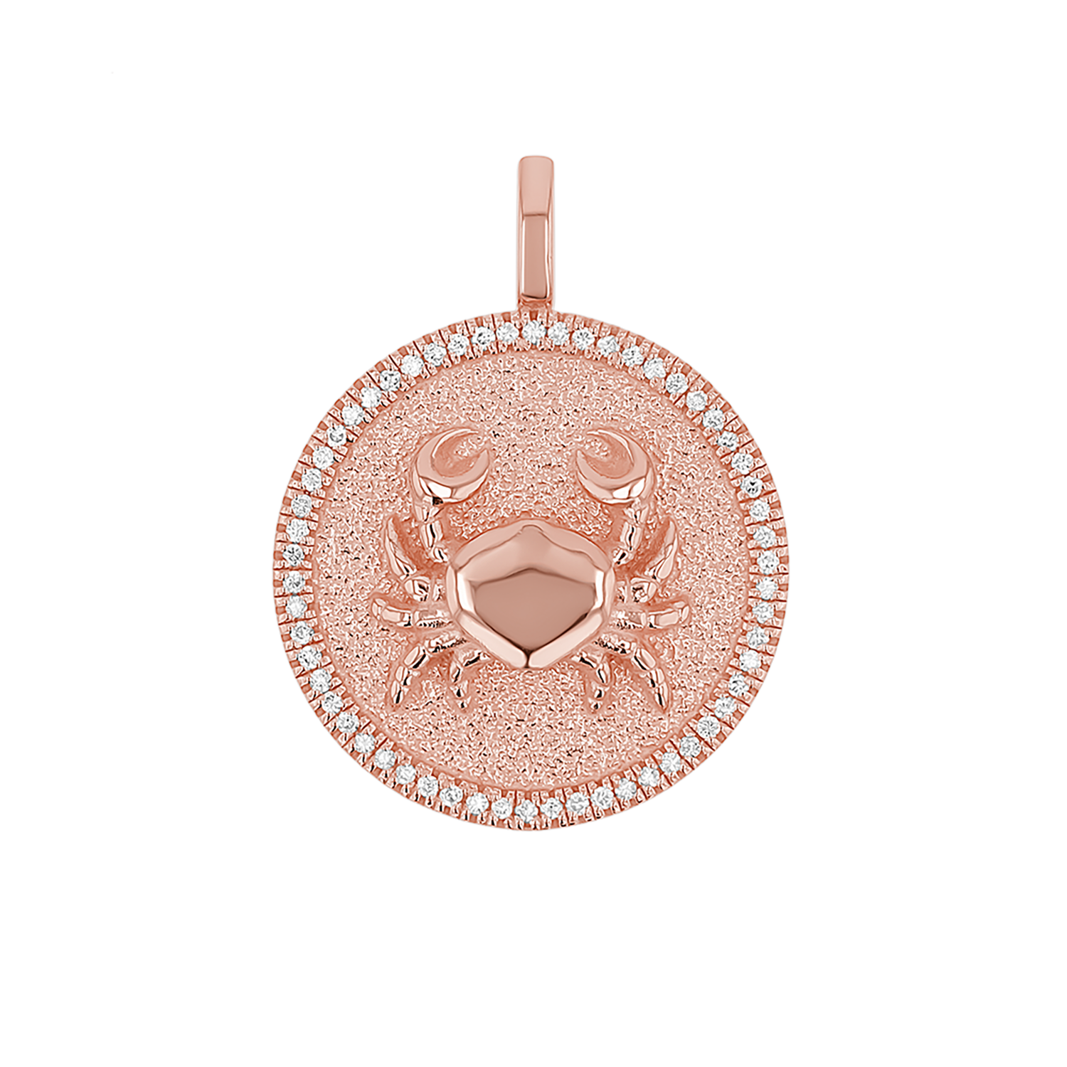 Diamond Zodiac Coin Medallion Charm