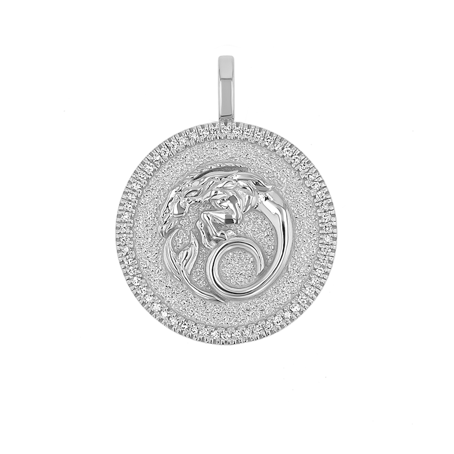 Diamond Zodiac Coin Medallion Charm