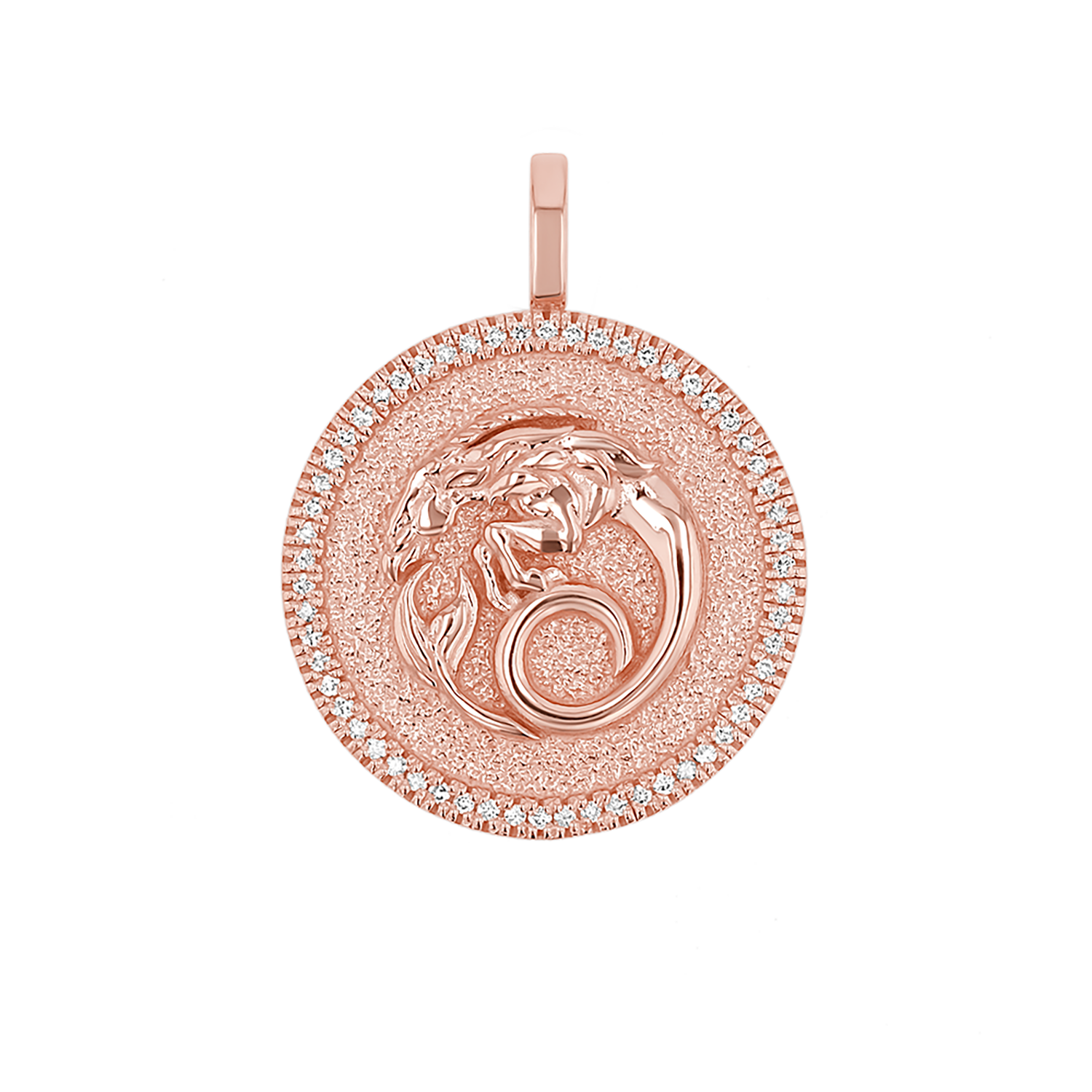 Diamond Zodiac Coin Medallion Charm