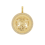 Diamond Zodiac Coin Medallion Charm