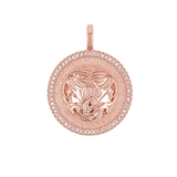 Diamond Zodiac Coin Medallion Charm