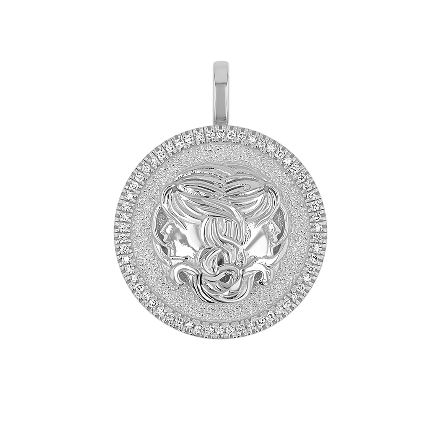 Diamond Zodiac Coin Medallion Charm