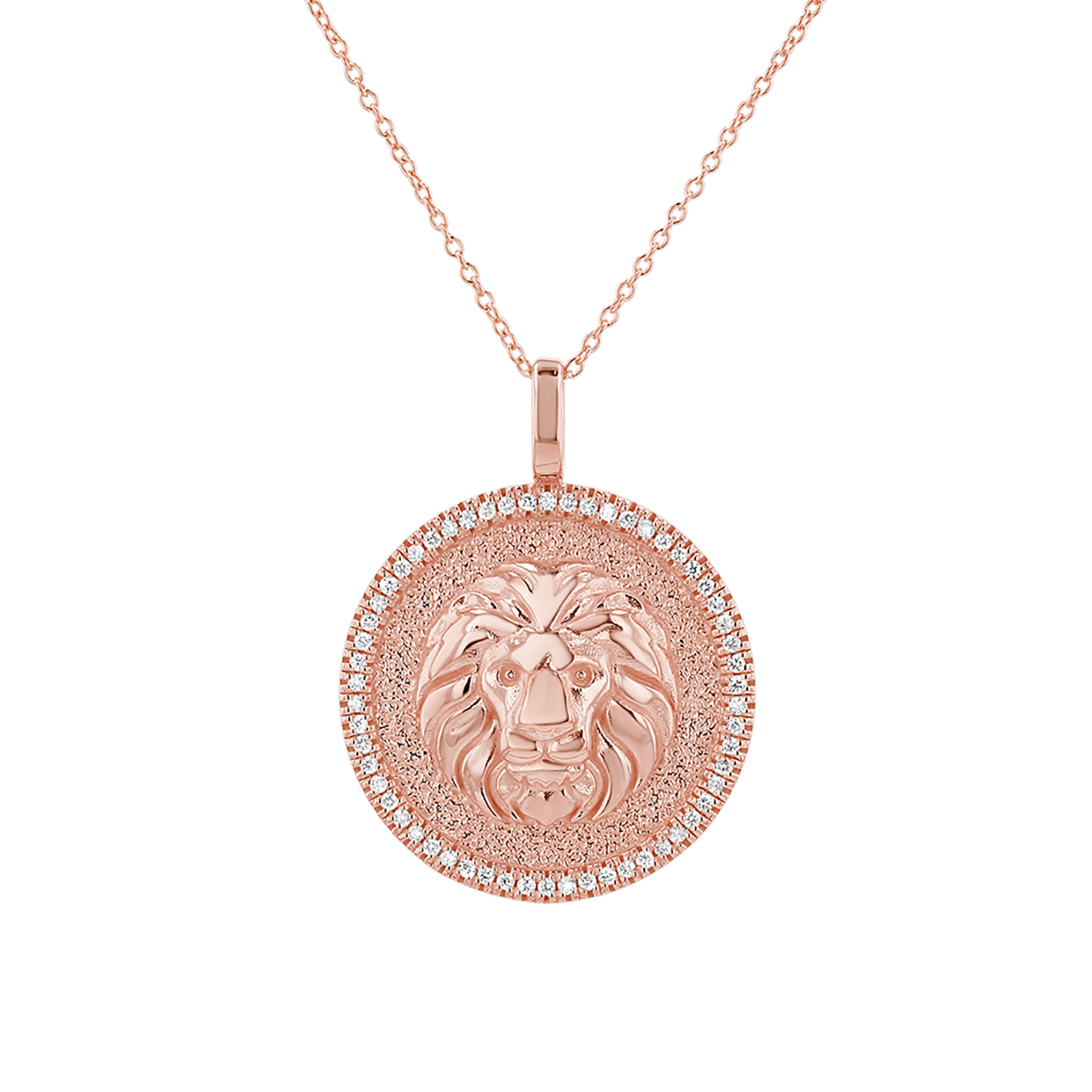 Diamond Zodiac Coin Medallion Necklace