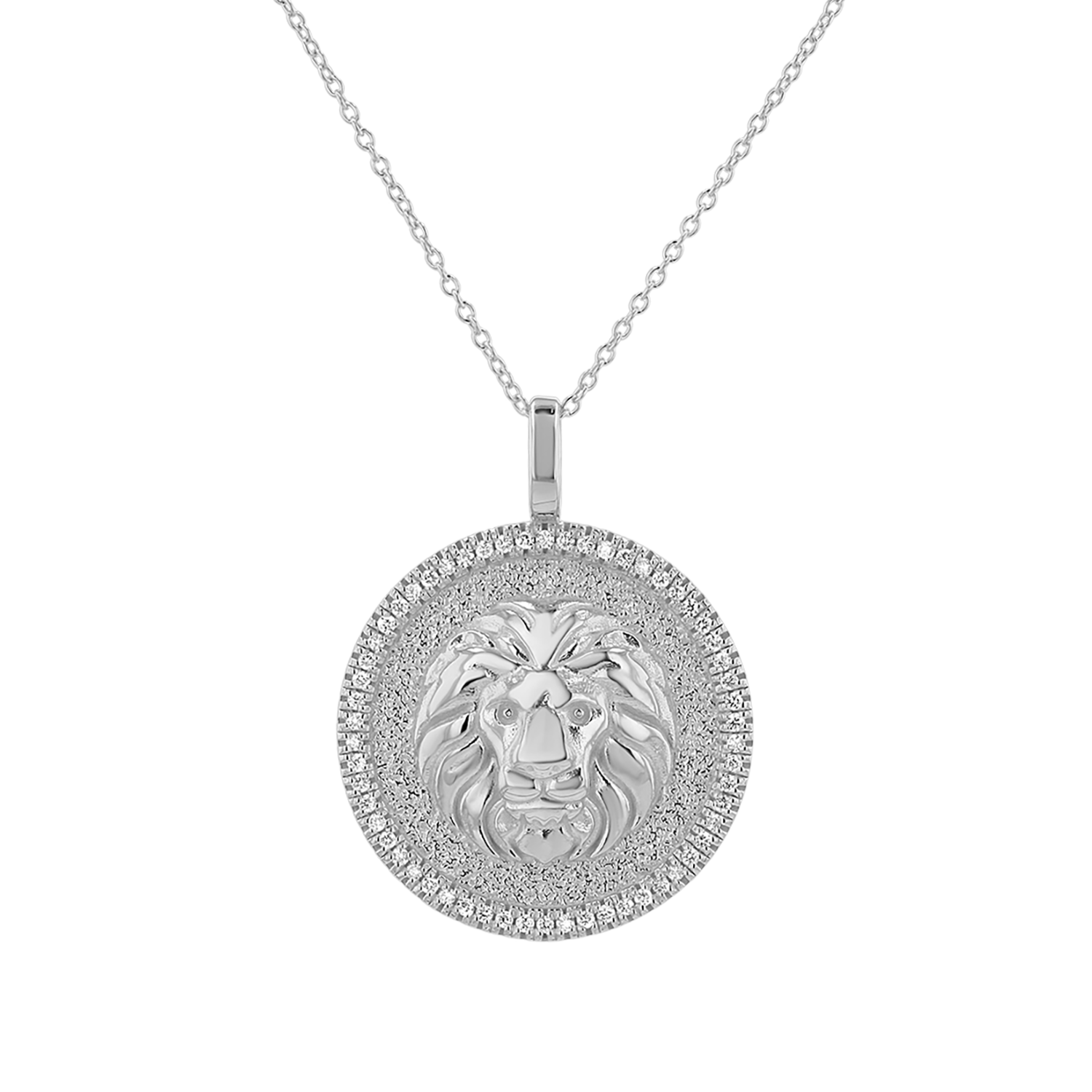Diamond Zodiac Coin Medallion Necklace
