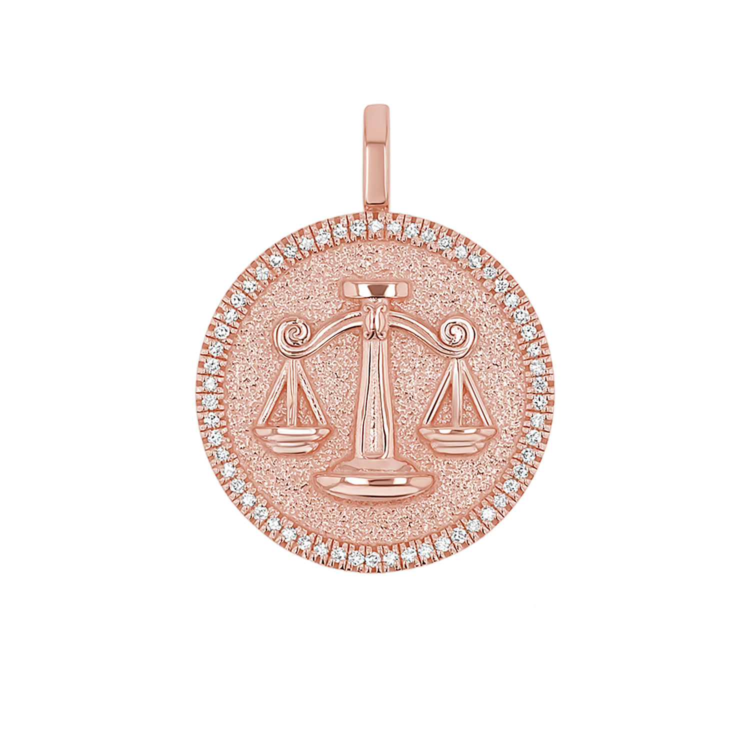 Diamond Zodiac Coin Medallion Charm