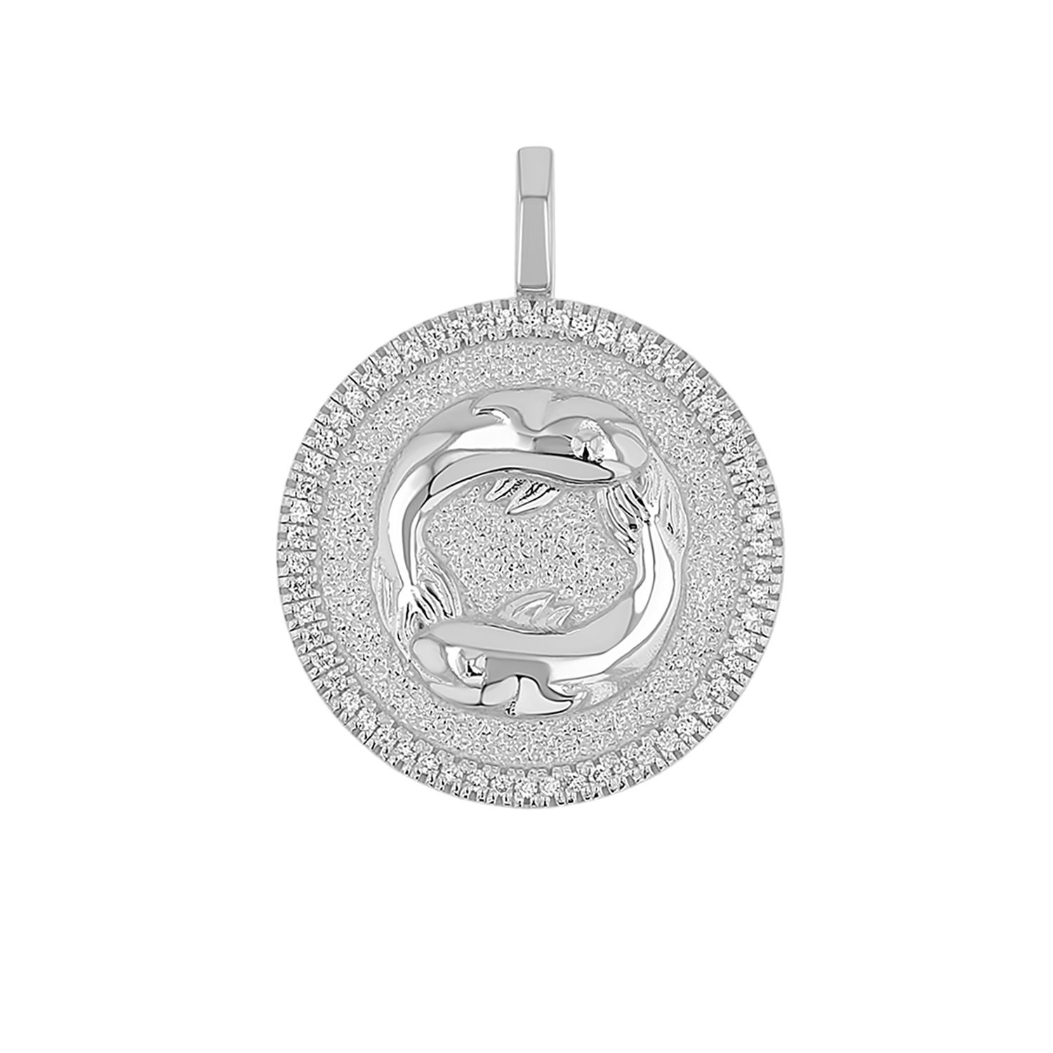 Diamond Zodiac Coin Medallion Charm