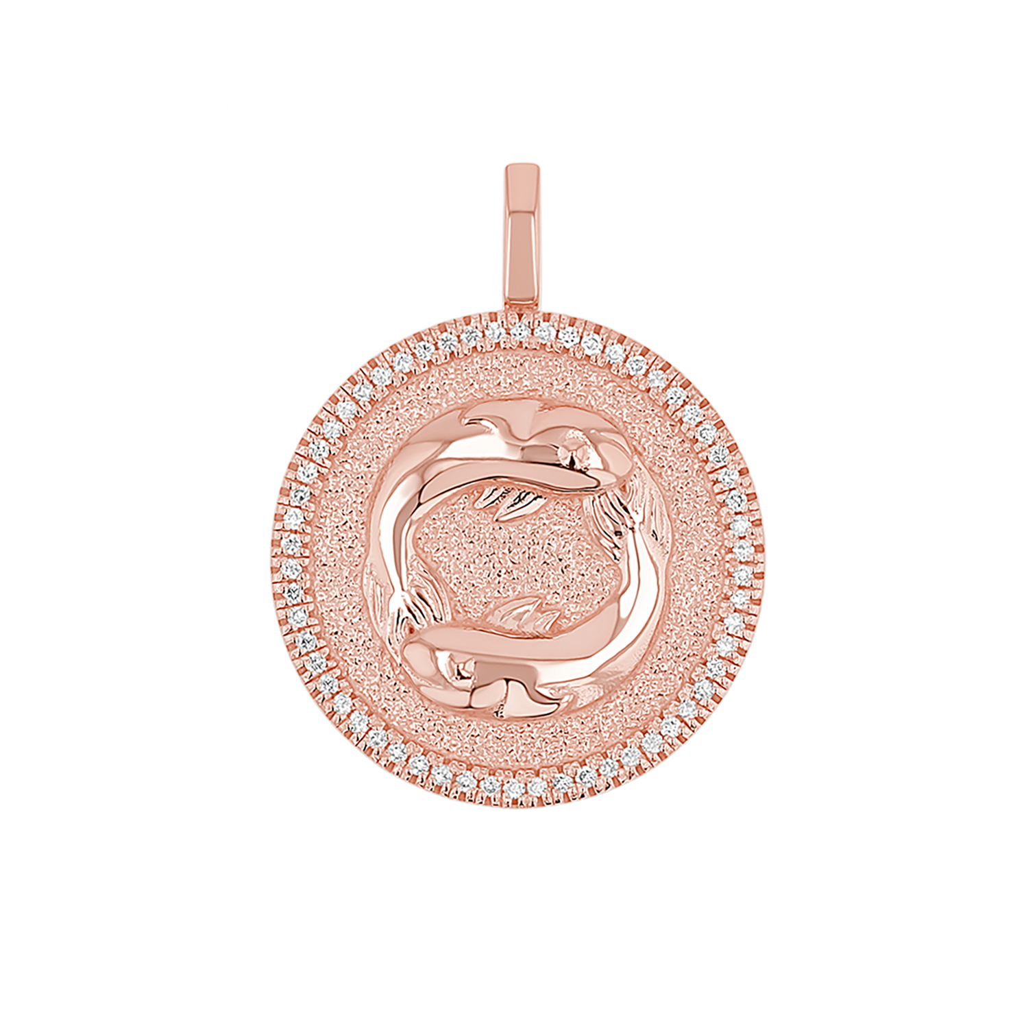 Diamond Zodiac Coin Medallion Charm