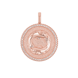 Diamond Zodiac Coin Medallion Charm