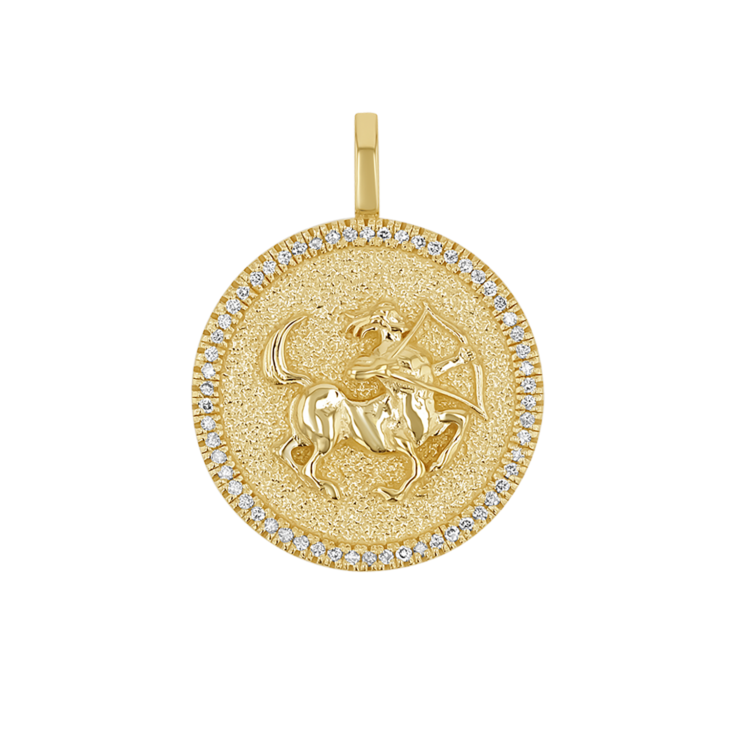 Diamond Zodiac Coin Medallion Charm