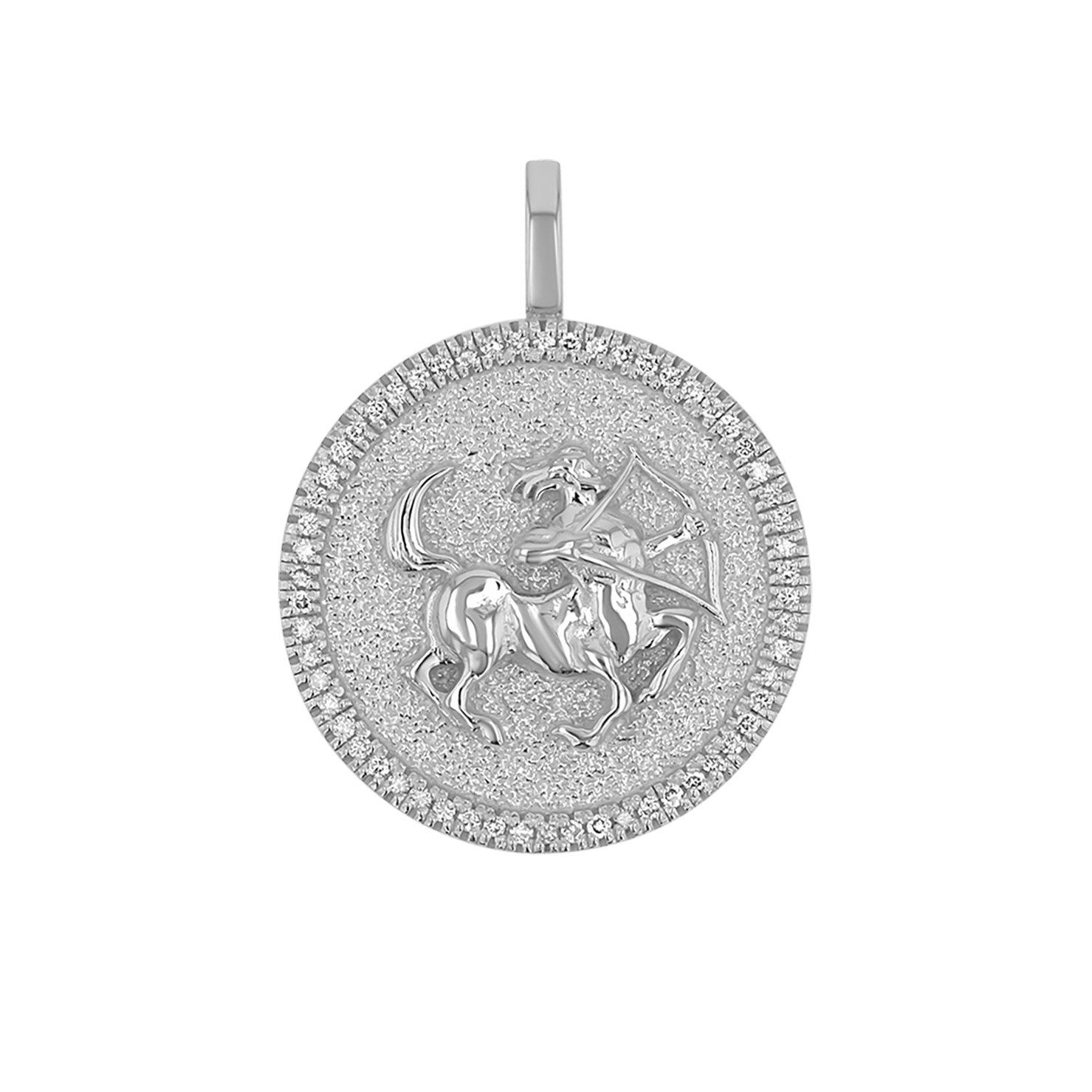 Diamond Zodiac Coin Medallion Charm