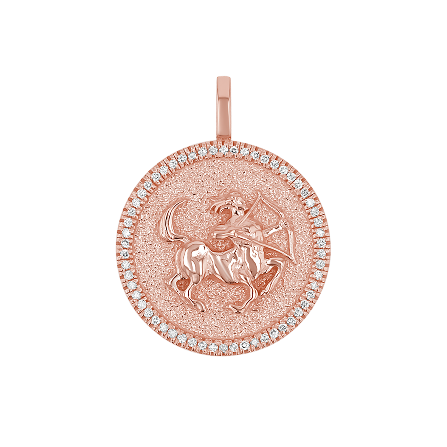 Diamond Zodiac Coin Medallion Charm
