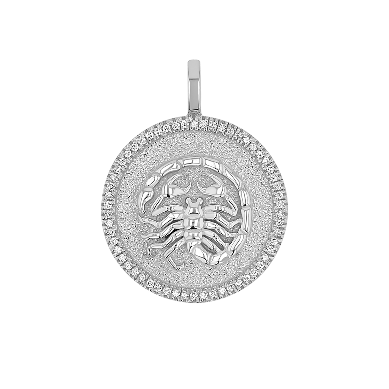 Diamond Zodiac Coin Medallion Charm