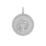 Diamond Zodiac Coin Medallion Charm