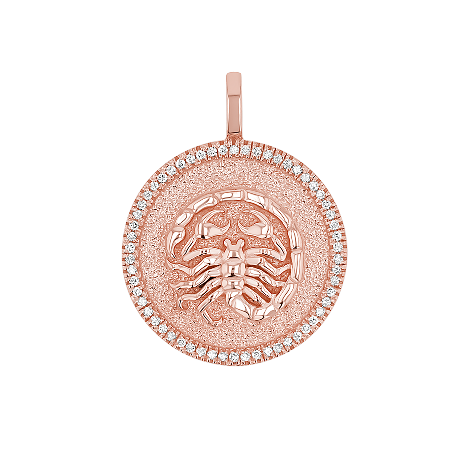 Diamond Zodiac Coin Medallion Charm