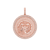 Diamond Zodiac Coin Medallion Charm