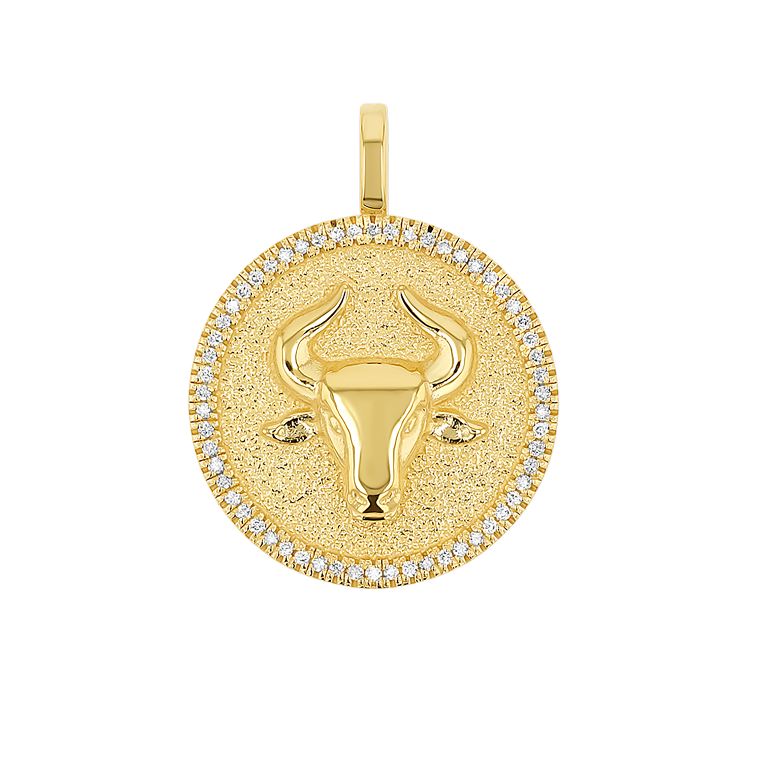 Diamond Zodiac Coin Medallion Charm