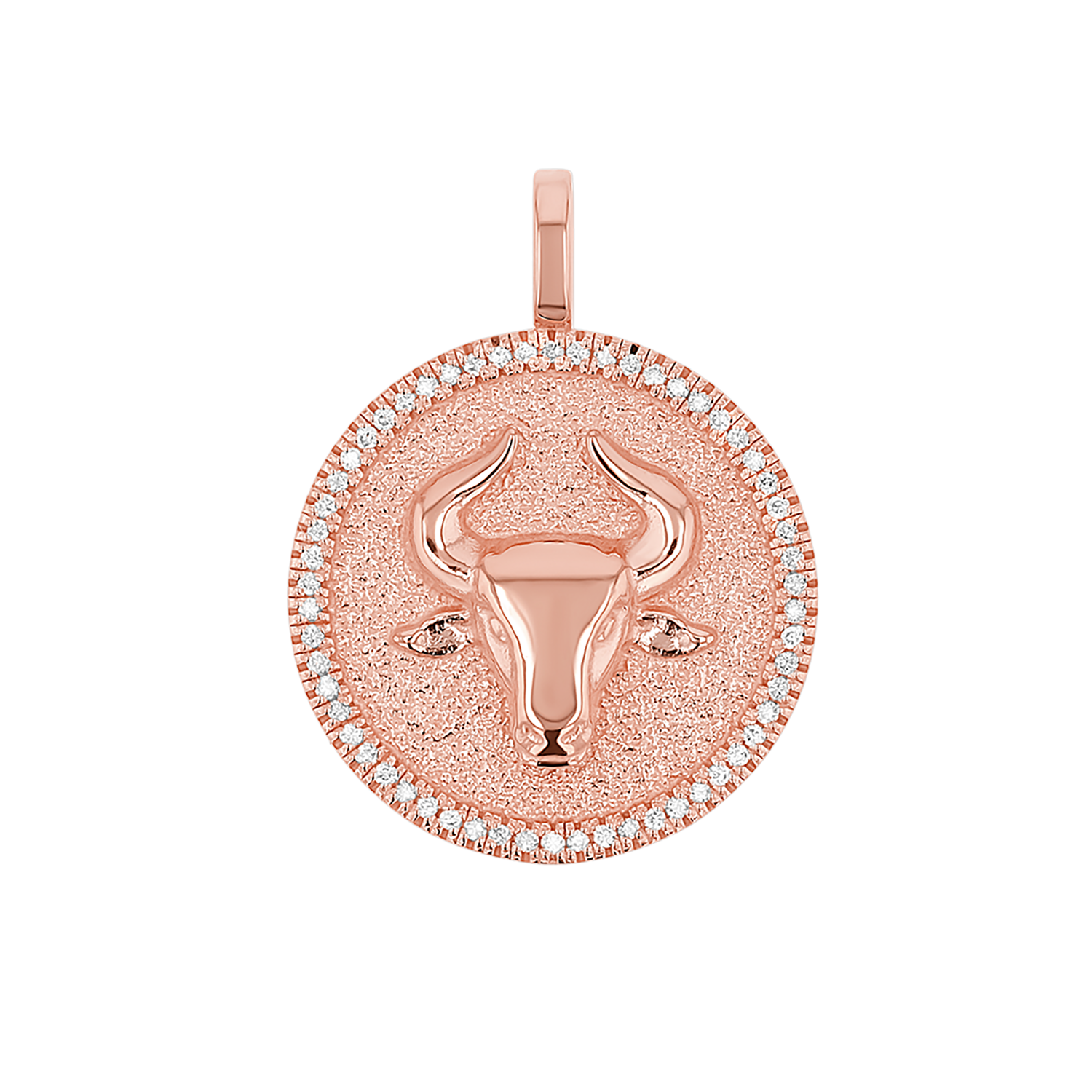 Diamond Zodiac Coin Medallion Charm