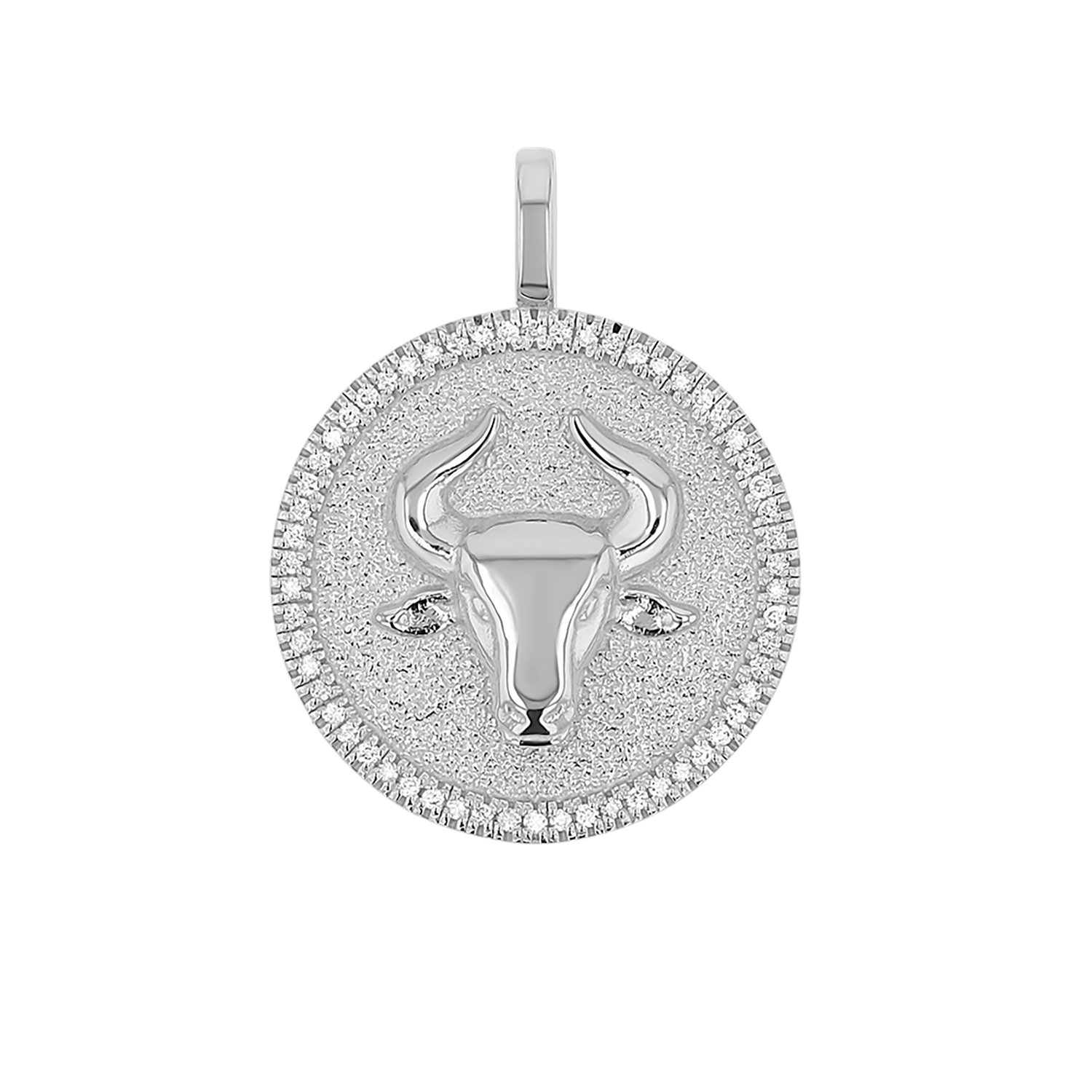 Diamond Zodiac Coin Medallion Charm