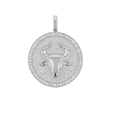 Diamond Zodiac Coin Medallion Charm