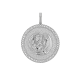 Diamond Zodiac Coin Medallion Charm