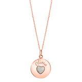 Grand Opal Heart Name Medallion