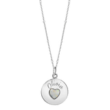 Grand Opal Heart Name Medallion