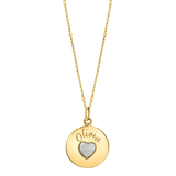 Grand Opal Heart Name Medallion