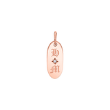 Oval Starset Diamond Initial Charm