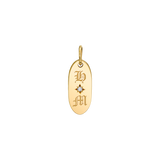 Oval Starset Diamond Initial Charm