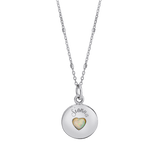 Opal Heart Name Medallion