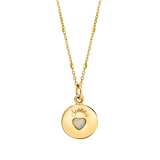 Opal Heart Name Medallion