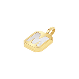 Mega Mother of Pearl Initial Charm