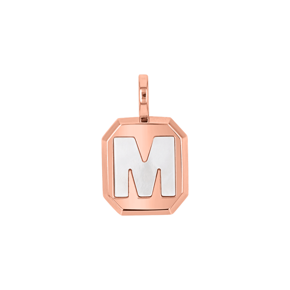Mega Mother of Pearl Initial Charm