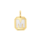 Mega Mother of Pearl Initial Charm