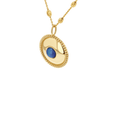 Beaded Opal Medallion Charm