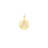 Diamond Initial Coin Charm
