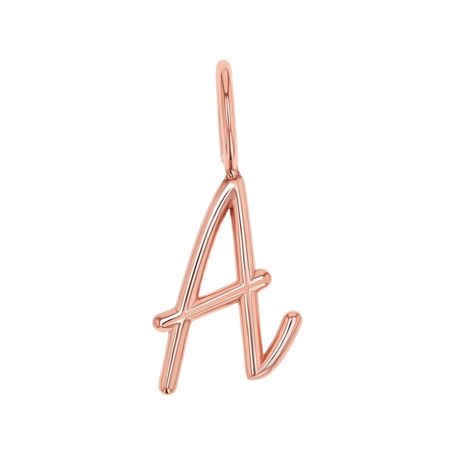 Solid Script Letter Charm