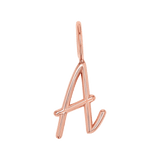 Solid Script Letter Charm