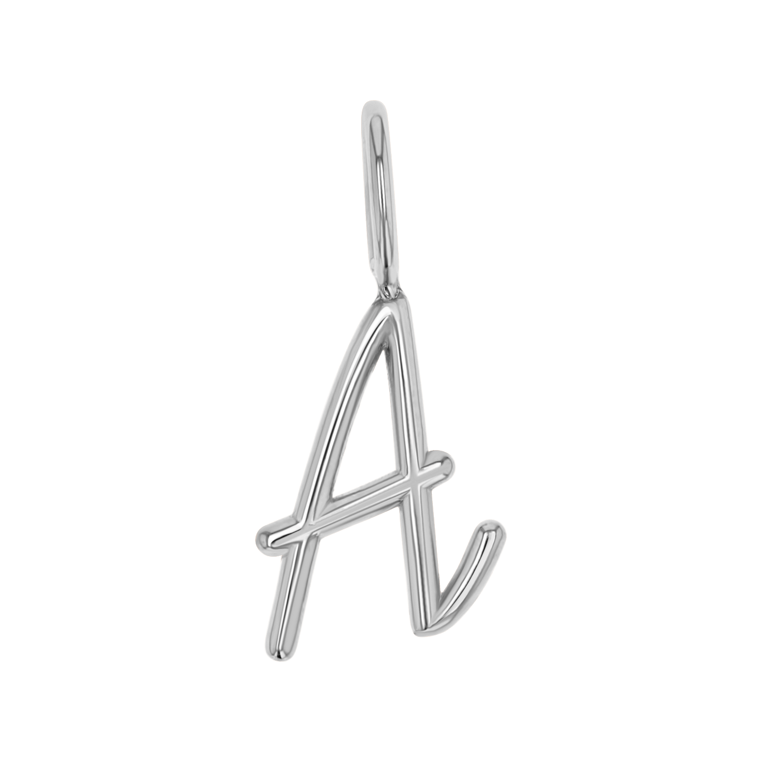 Solid Script Letter Charm
