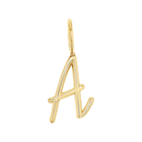 Solid Script Letter Charm