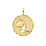 Zodiac Coin Medallion Charm