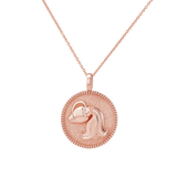 Zodiac Coin Medallion Necklace