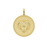 Zodiac Coin Medallion Charm