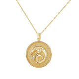 Zodiac Coin Medallion Necklace