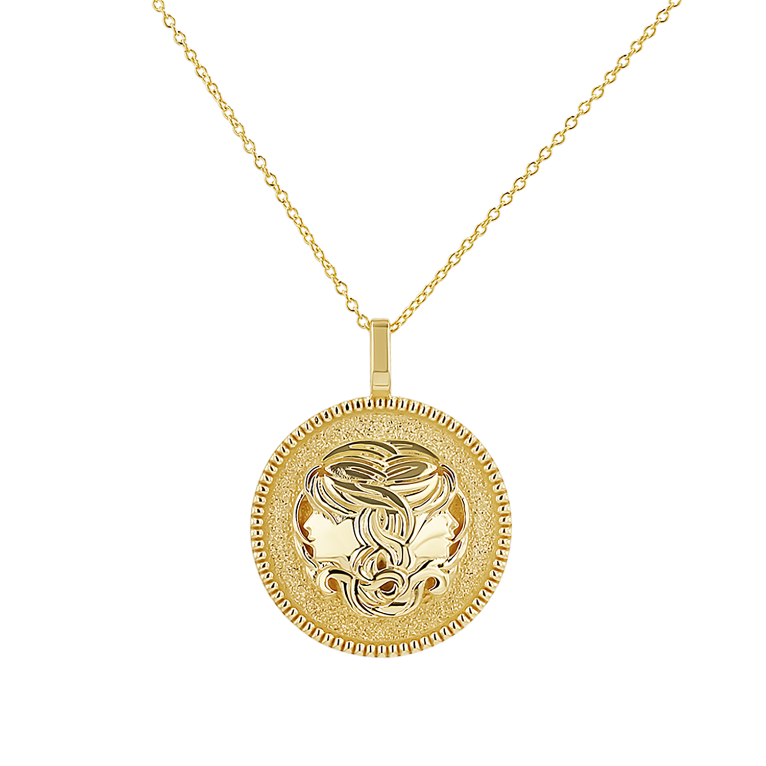 Zodiac Coin Medallion Necklace