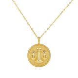 Zodiac Coin Medallion Necklace